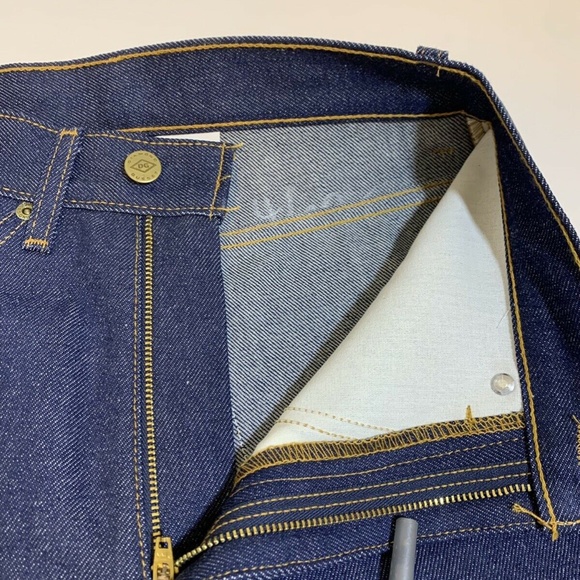 Diamond Gusset Women's Motorcycle Raw Denim Rigid High Rise Jeans 25.5 x 34 - Picture 3 of 12